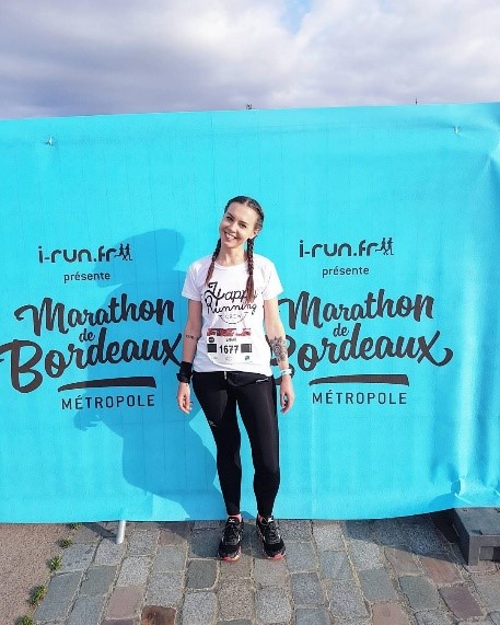 Sarah à son premier Marathon : Bordeaux 2017