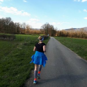 Margaux lors de sa préparation au 20km de Bruxelles