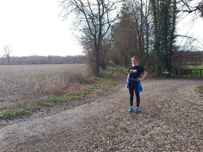 Margaux lors de sa préparation au 20km de Bruxelles