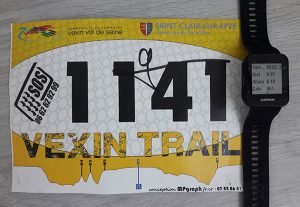 dossard du Trail de Saint Clair sur Epte